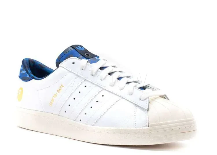 ADIDAS SUPERSTAR 'BAPE WHITE BLUE' — vista 2