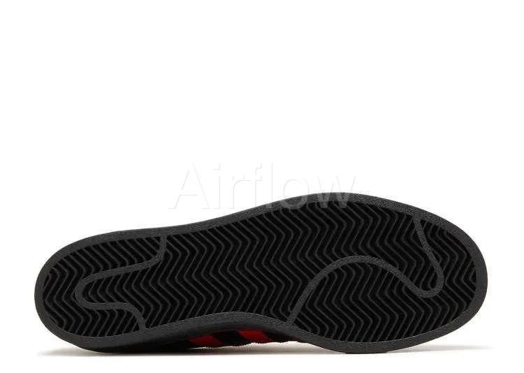 ADIDAS SUPERSTAR 'CORE BLACK VIVID RED' 3