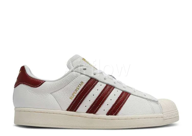 ADIDAS SUPERSTAR 'WHITE COLLEGIATE BURGUNDY'