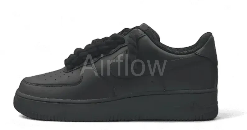 AF1 BLACK - BLACK ROPE LACES