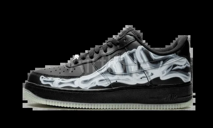 AF1 Low Black Skeleton — vista 2