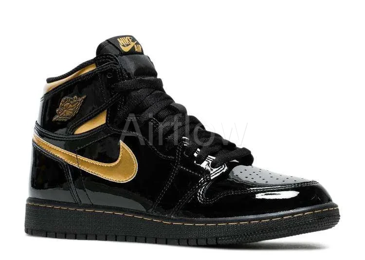 AIR JORDAN 1 HIGH 'BLACK METALLIC GOLD' — vista 2