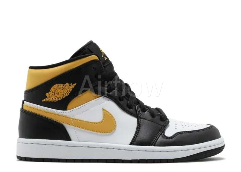 AIR JORDAN 1 MID 'BLACK UNIVERSITY GOLD' — vista 2