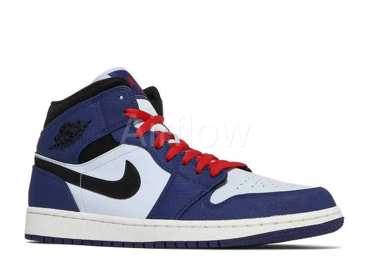 AIR JORDAN 1 MID 'NAVY BLUE RED' — vista 2