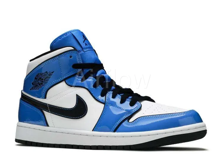 AIR JORDAN 1 MID 'SIGNAL BLUE' — vista 2