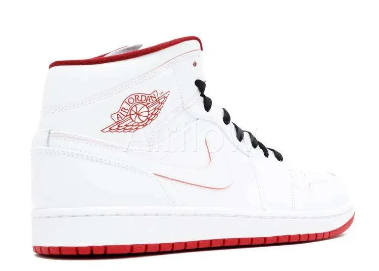 AIR JORDAN 1 MID 'WHITE BLACK GYM RED' 3