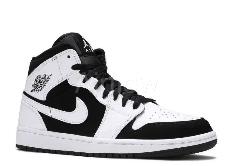 AIR JORDAN 1 MID 'WHITE BLACK' — vista 2
