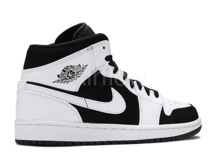 AIR JORDAN 1 MID 'WHITE BLACK' 3