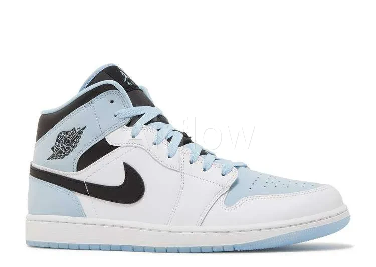 AIR JORDAN 1 MID 'WHITE ICE BLUE' — vista 2