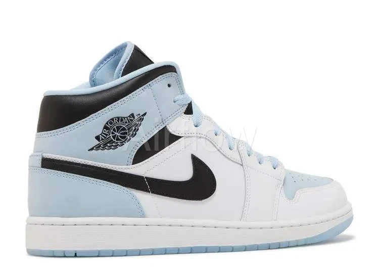 AIR JORDAN 1 MID 'WHITE ICE BLUE' 3