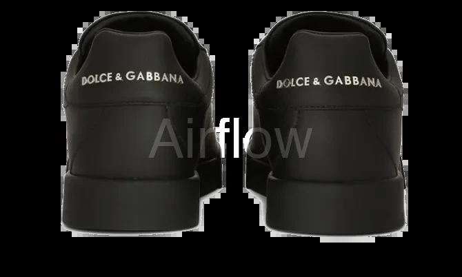 Calfskin Portofino sneakers with DG logo Black 3