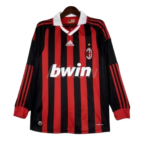 Camiseta retro AC Milan 09/10 1ª equipación manga larga