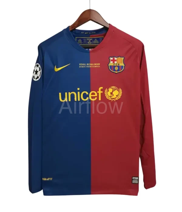 Camiseta retro FC Barcelona 08/09 1ª equipación – Edición Final Champions (Manga larga)