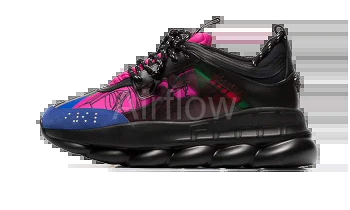 Chain Reaction Blue Black Fuchsia