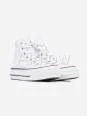 Converse All Star- Blancas Raya Negra Plataforma 3