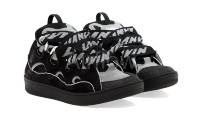 Curb Trainers In Black Leather 3