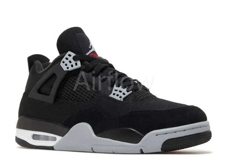 JORDAN RETRO 4 'BLACK CANVAS' — vista 2