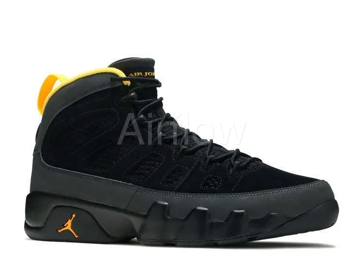 JORDAN RETRO 9 'DARK CHARCOAL UNIVERSITY GOLD' — vista 2