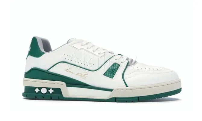 LV Trainer Sneaker White Green 3