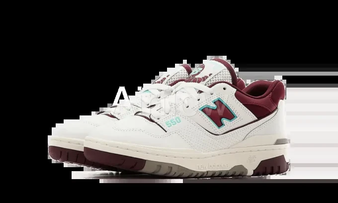 NB 550 White Burgundy Blue 3