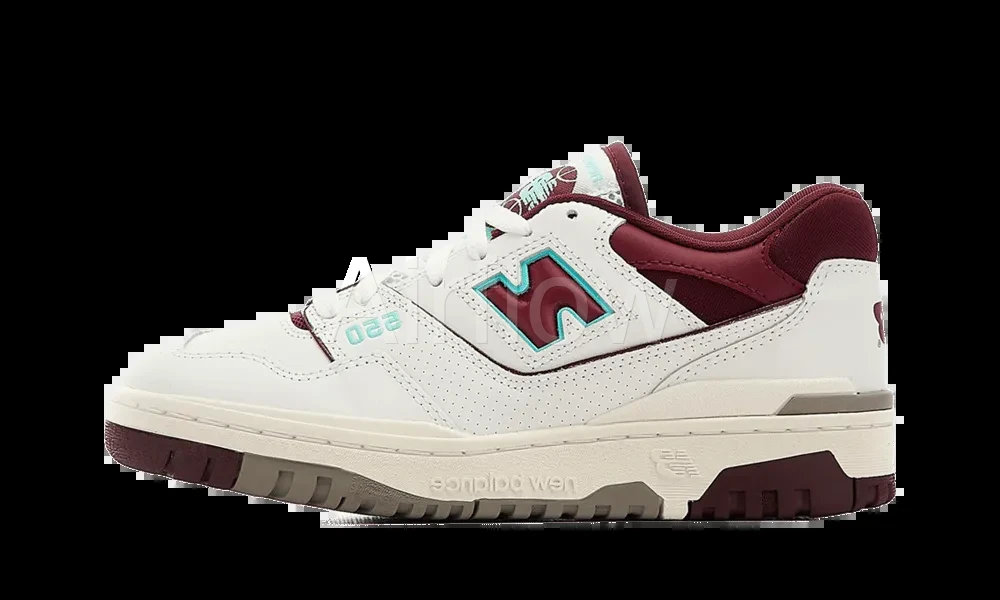 NB 550 White Burgundy Blue