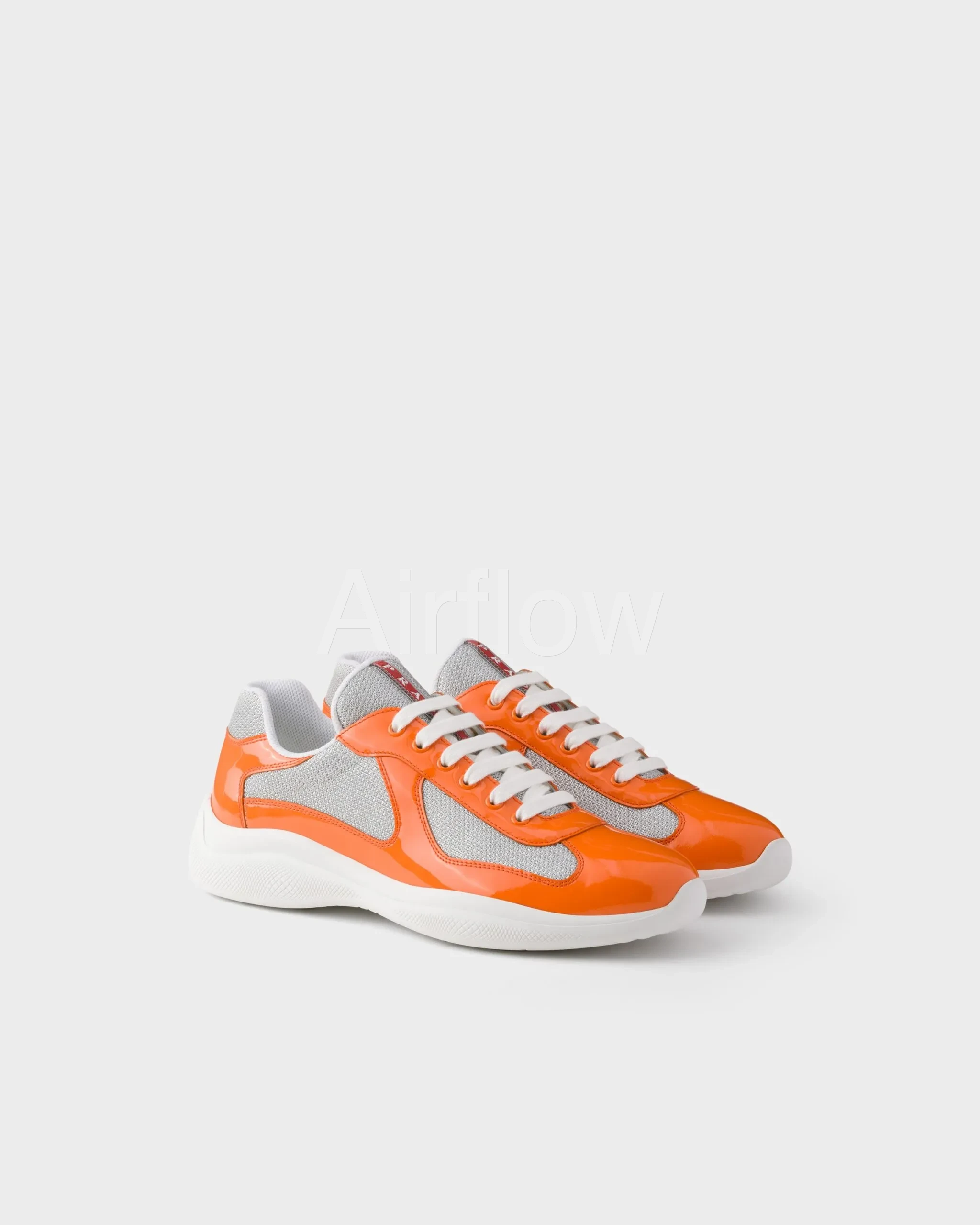 Patent Leather And Technical Fabric Prada America's Cup Sneakers