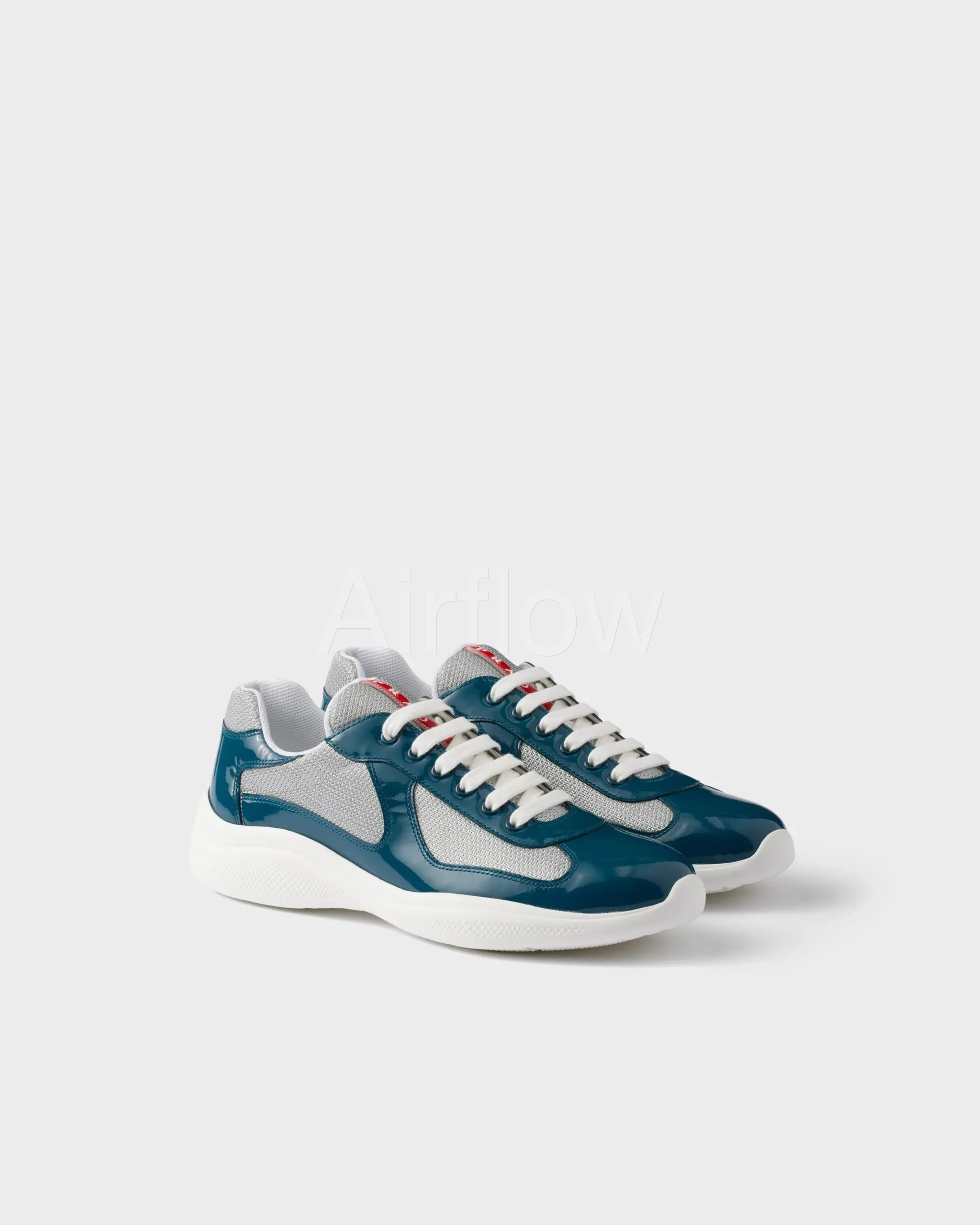 Patent leather and technical fabric Prada America's Cup sneakers