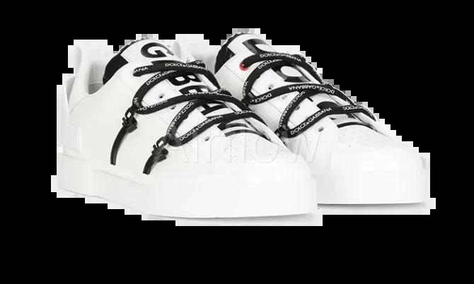 Portofino sneakers in calfskin and patent leather White 3