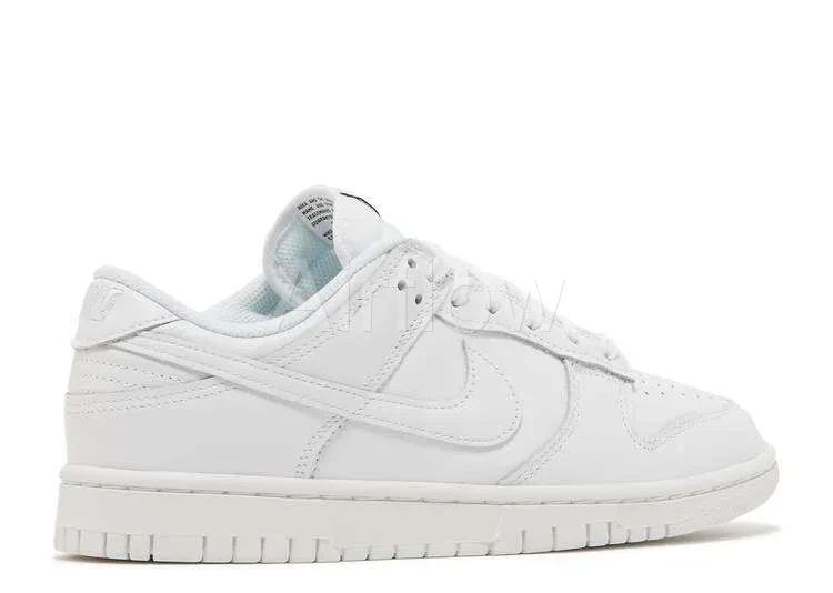 SB DUNK LOW 'TRIPLE WHITE' 3