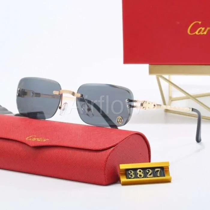 Sunglasses Cartier Gold Rimless Gradient CTR002