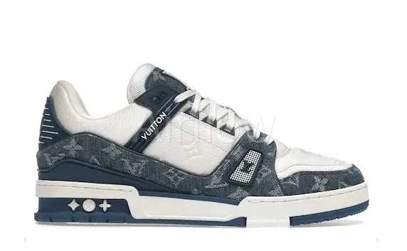 Trainer Monogram Denim White Blue 3