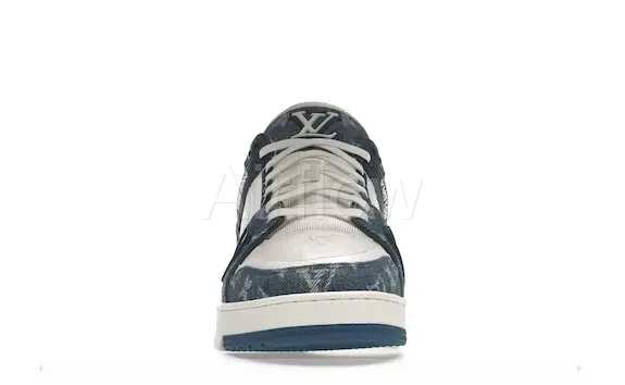 Trainer Monogram Denim White Blue 4