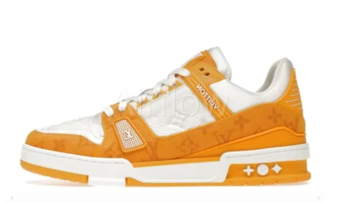 Trainer Yellow Monogram Denim White — vista 2