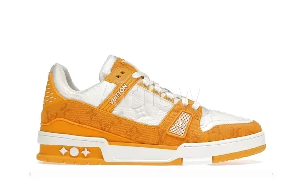 Trainer Yellow Monogram Denim White 3